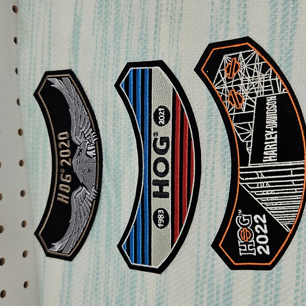 Harley Davidson HOG Set of 3 Patches - 2020-2022- Wings Moto Rocker Motorcycle